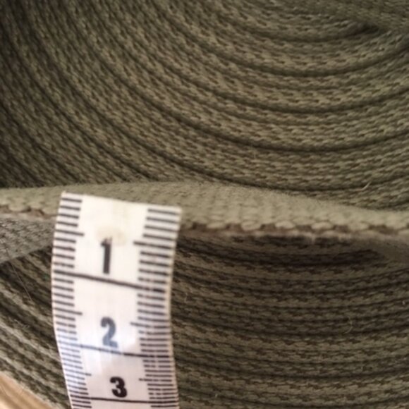 10ft long 1.5" wide military OD green cotton strap webbing belt replace repair - Picture 3 of 4